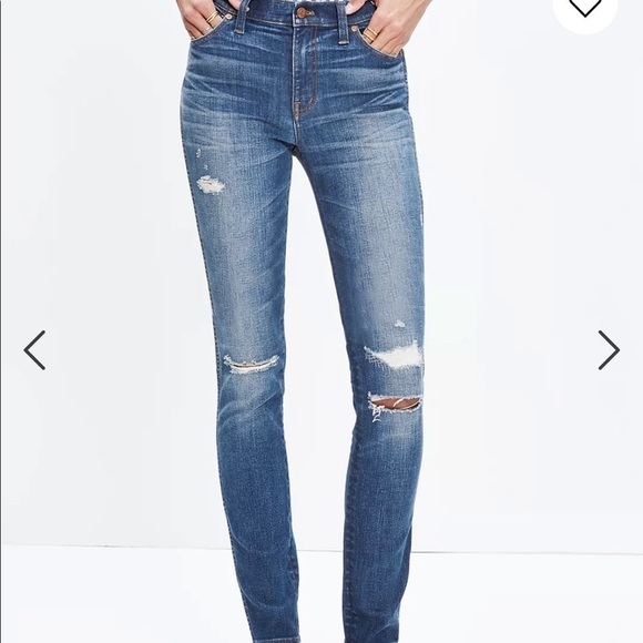Madewell 9" High-Rise Skinny Jeans: Rip and Repair Edition - Picture 1 of 8
